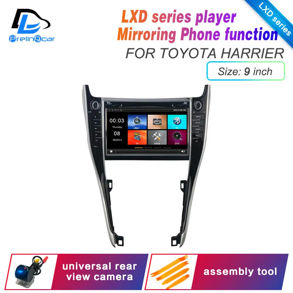 LXD player with gift Ips сенсорный экран DSP звук Android 9,0 2 DIN 4g Lte радио для toyota harrier gps dvd-плеер стерео навигация - Цвет: LXD player with gift