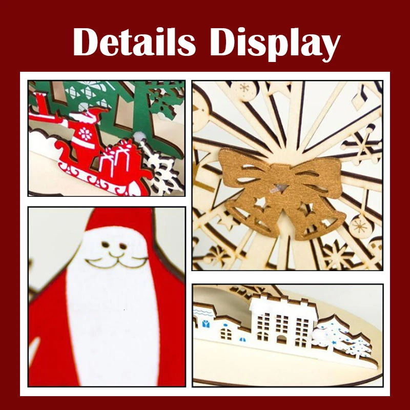 Новые рождественские украшения 2019 креативные деревянные расписные поделки