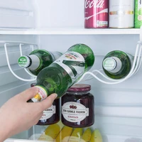 refrigerator storage rack beer rack creative iron shelf fridge organizer household items kitchen storage home supplies