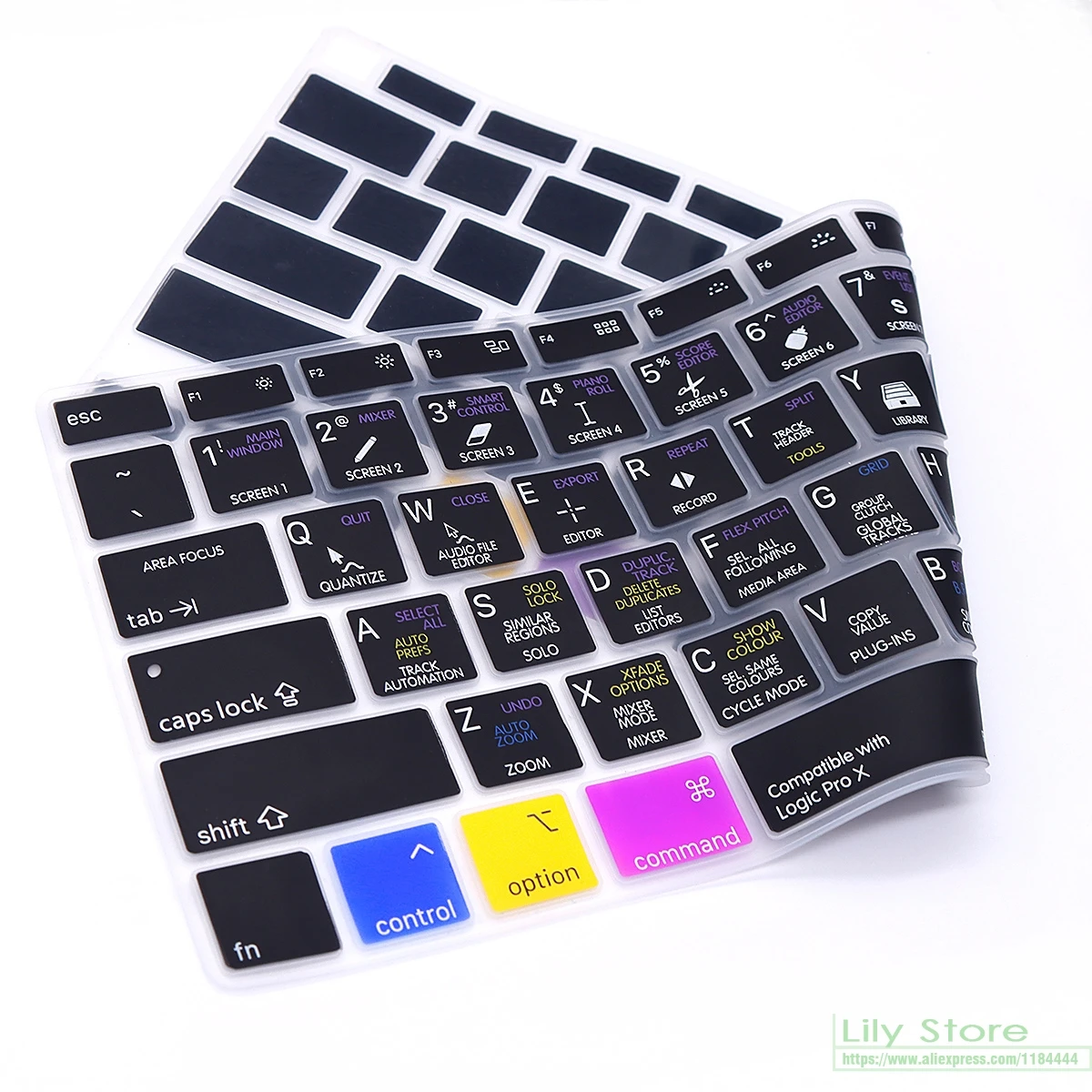 Премиальная клавиатурная накладка Logic Pro X Shortcuts для MacBook Air 13 с Magic A2179 2020 2021 Apple M1 Chip on.