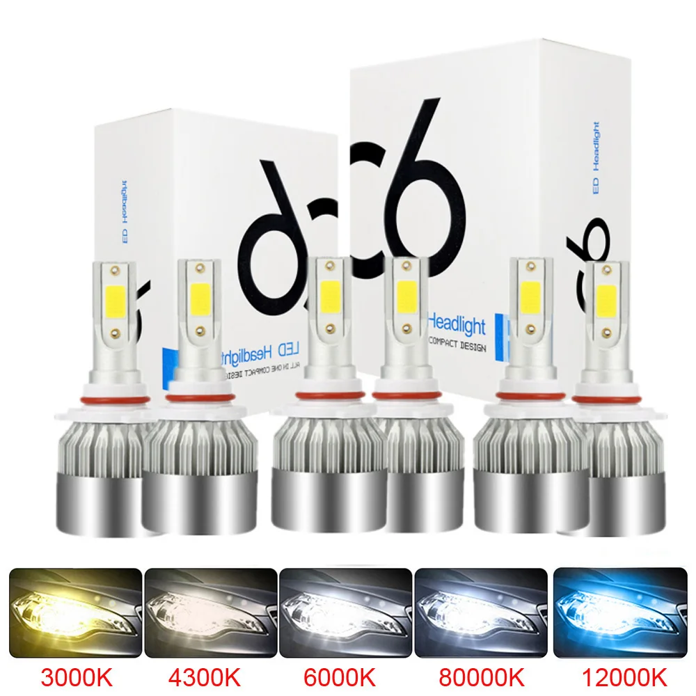 

Dual Car h7 led h11 Headlight 9006 HB4 bi h4 led h1 h3 9005 HB3 Auto Bulbs Faros Lights 12V 6000K 8000K 12000K Coche Lamp