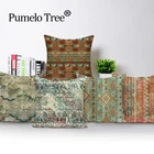 Марокканская декоративная льняная наволочка с абстрактным узором в стиле ретро в полоску для дивана Наволочка на подушку для стула домашний декор геометрический Декор Kissen