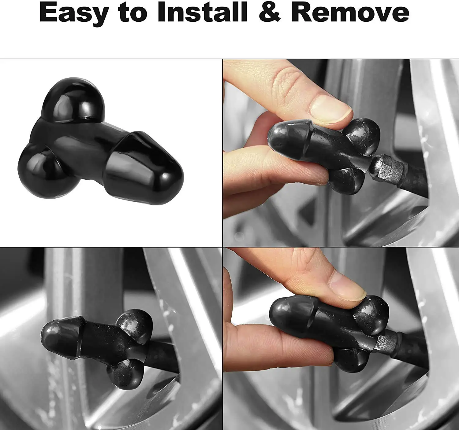 

Prank Valve Stem Caps, Universal Car Tire Valve Caps, Tire Cap Luminous Stem Cap, Great for Prank-Gag, Party Gift