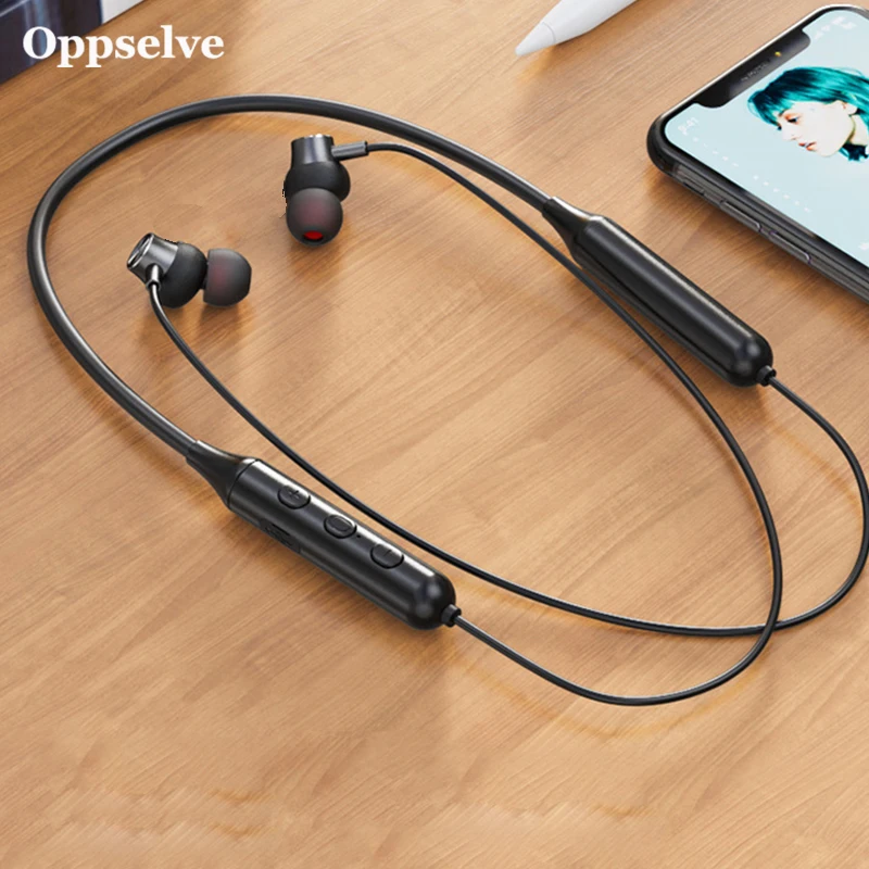 

Oppselve Bluetooth 5.0 Earphones Magnetic Sports Running Headset Waterproof Sport Earbuds Noise Reduction Headpieces for Phone
