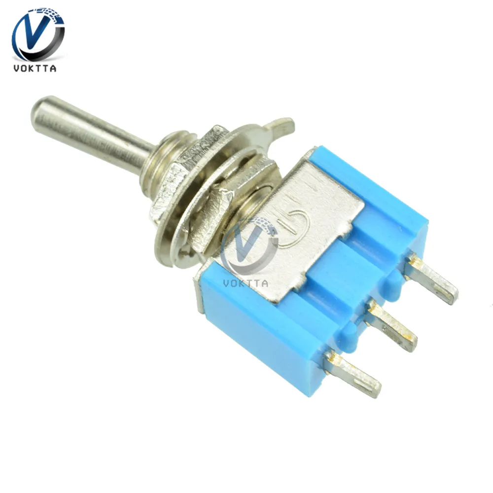 

10 PCS MTS-102 Toggle Switch Mini 3-Pin ON-OFF-ON 3 Position Latching Switch 6A 125V AC Interruptor Toggle Switch
