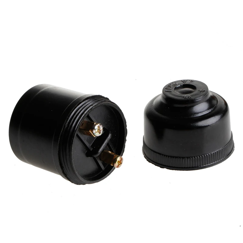 

R9UF 5pcs Black E27 Light Bulb Lamp Holder Base Pendant Screw Cap Socket 250V 4A