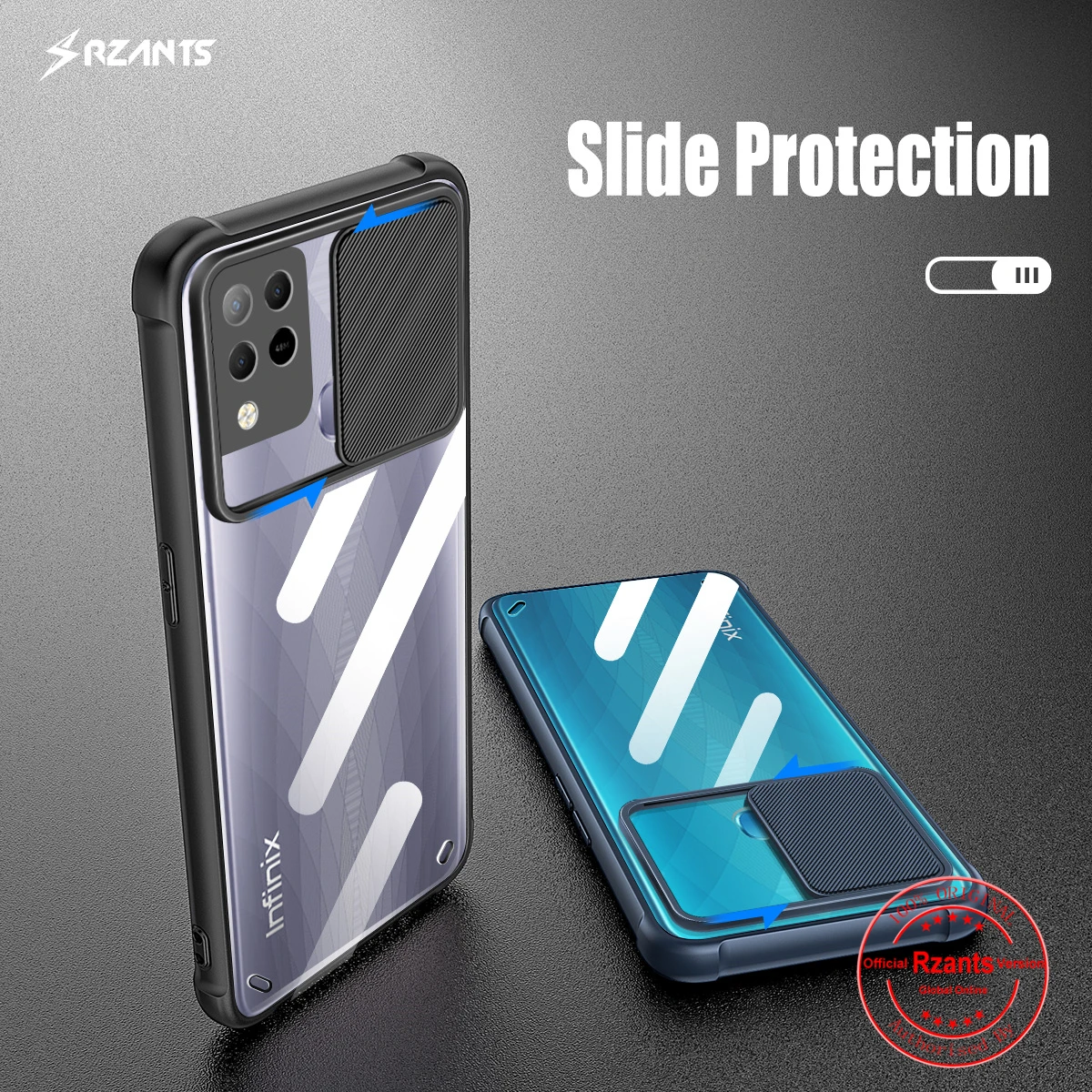 rzants for infinix hot 10s case soft lens protection air bag conor clear cover casing free global shipping