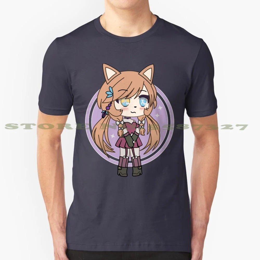 Классная модная футболка Gacha glife Oc крутая дизайнерская милая девушка Chibi манга