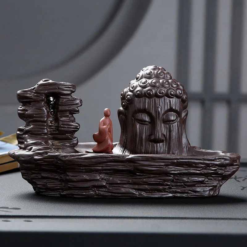 F фиолетовая Песочная Будда с обратным потоком ароматическая горелка