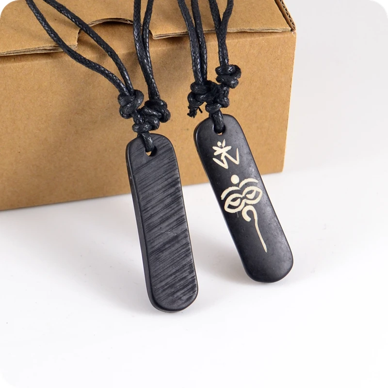 Ожерелье с подвеской Небесные глаза кость подарок на удачу этнический тотем