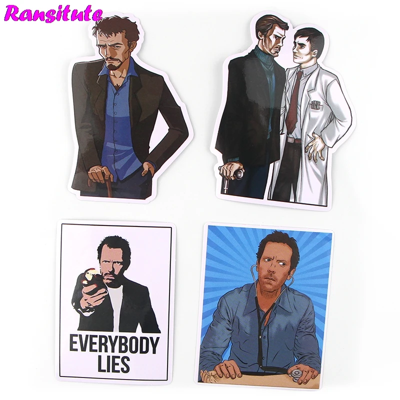 16 шт./компл. Доктор Хаус. D. ПВХ водонепроницаемый стикеры сделай сам компьютер