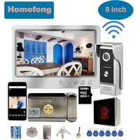 homefong 9 inch wifi wireless smart ip video intercom with electronic lock video door phone monitor doorbell with camera