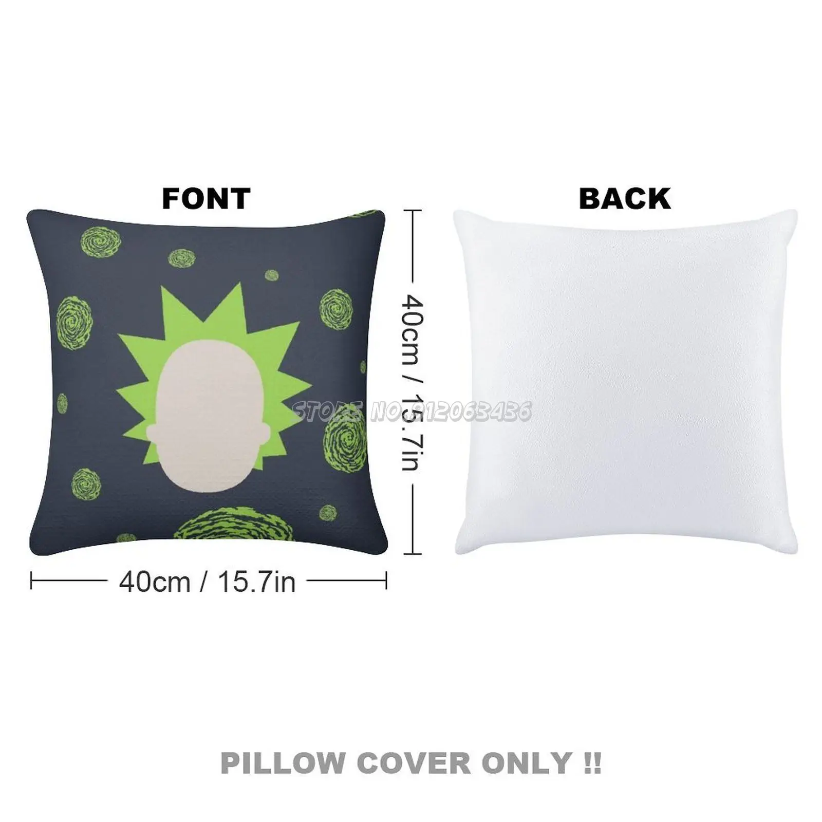 Наволочка с блестками и рисунком 40 х40 см | Дом сад