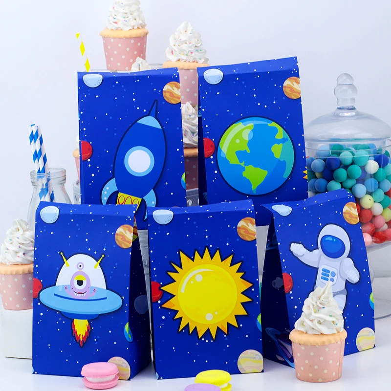 Es Candy Wrapping Brithday Party Supplies Spaceman For Kids Birthday Decor Paper Rocket Earth