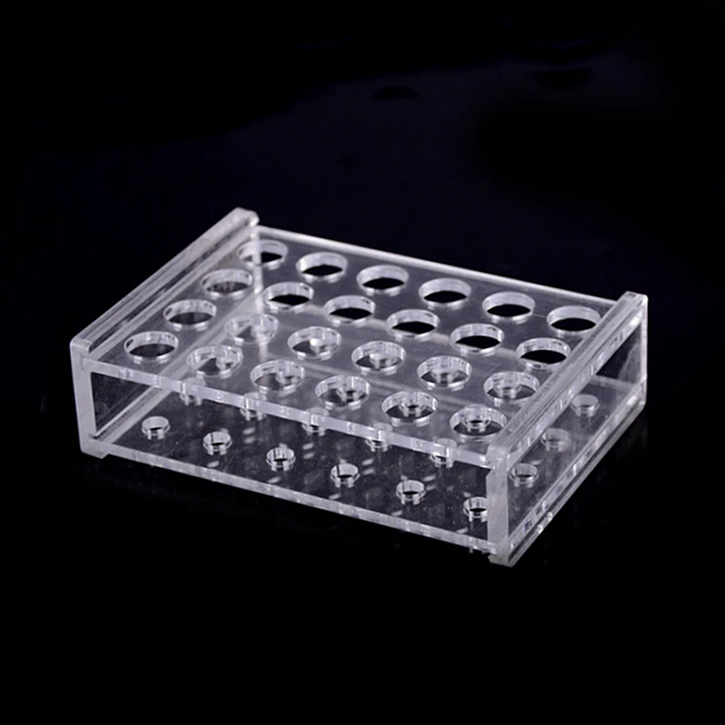 

1PC Plastic Transparent 24 Holes 1.5ml Test Tube Rack Holder 11mm Dia School Supply Lab Equipment Clear Centrifugal Test Tube
