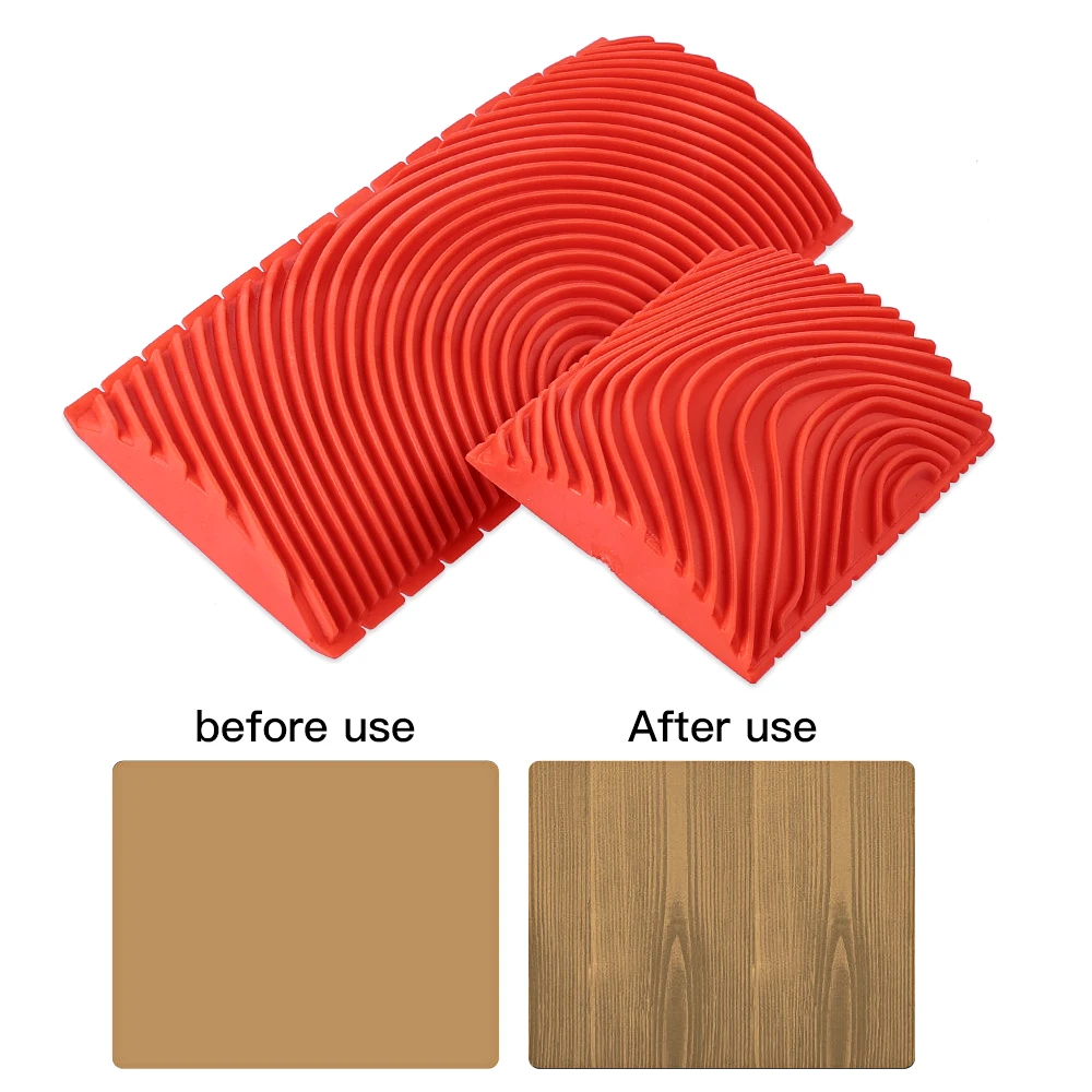 2 шт./компл. резиновая щетка-ролик для рисования стен на дереве | Инструменты