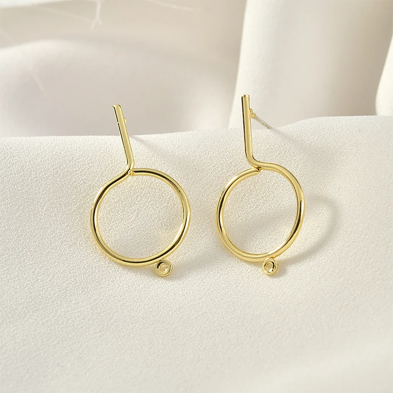 4 шт. серебряные серьги иглы с геометрическим рисунком|Ювелирная фурнитура и