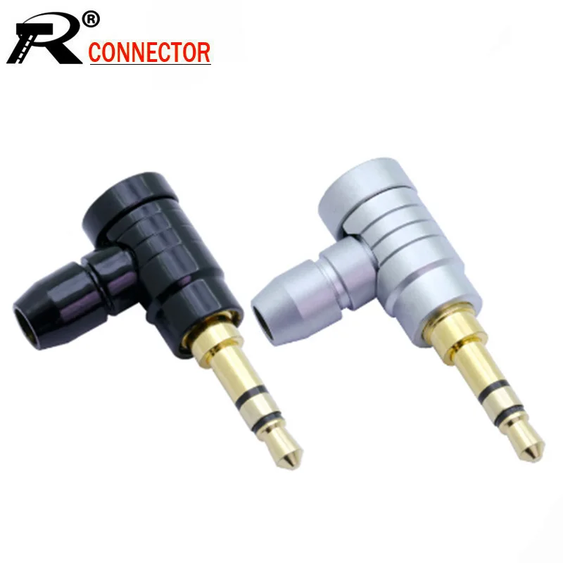 10 шт./лот правый угол 3 5 мм полюса стерео штекер тип винта Разъем для пайки провода