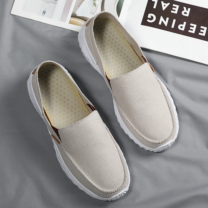 

2021 Summer New Men's Shoes Korean Version of The Trend Cloth Shoes Men's Pedal Lazy Shoes Lightweight Canvas Shoes