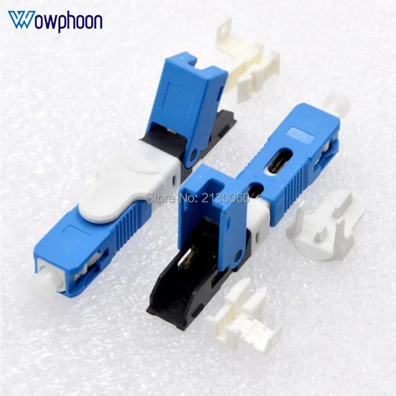 Free Shipping 100Pcs SC UPC fast connector FTTH Fiber Optic Quick Connector Embedded type ESC250D SC Connector