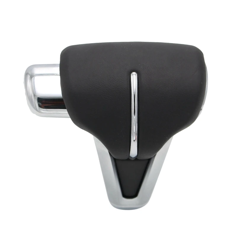 (Хром + кожа) Автоматическая рукоятка для рычага переключения передач с крышкой