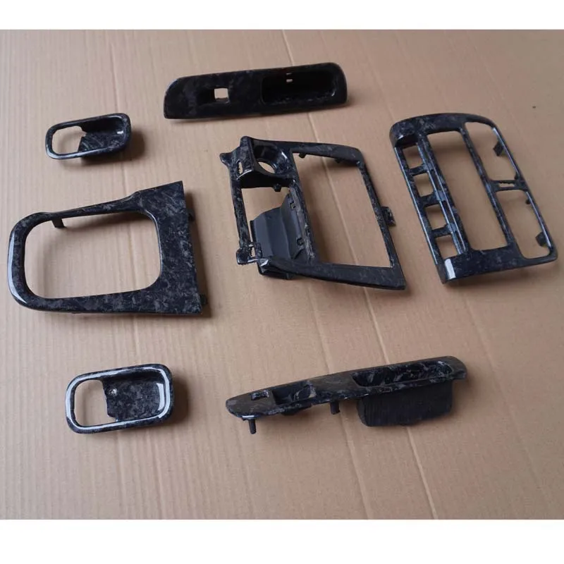 For 1989-1994 Silver 200SX 240SX S14 S14A Silvia Zenki Kouki LHD Interior Replacement Kit 7pcs Forged Carbon Fiber |