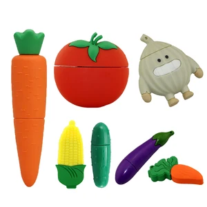 Футболка с забавным мультипликационным принтом овощей USB 2,0 флеш-накопители милые Еда морковь флеш-накопитель 4 ГБ 8 ГБ оперативной памяти, 16 Гб встроенной памяти, 32 Гб карта памяти для хранения креативных U Disk