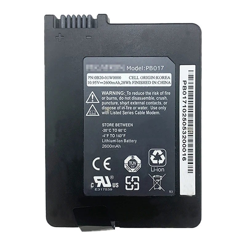 

PB017 Cable Modem Gateway Backup Battery 10.95V 2600mAh Li-Ion Rechargeable Battery for PEGATRON