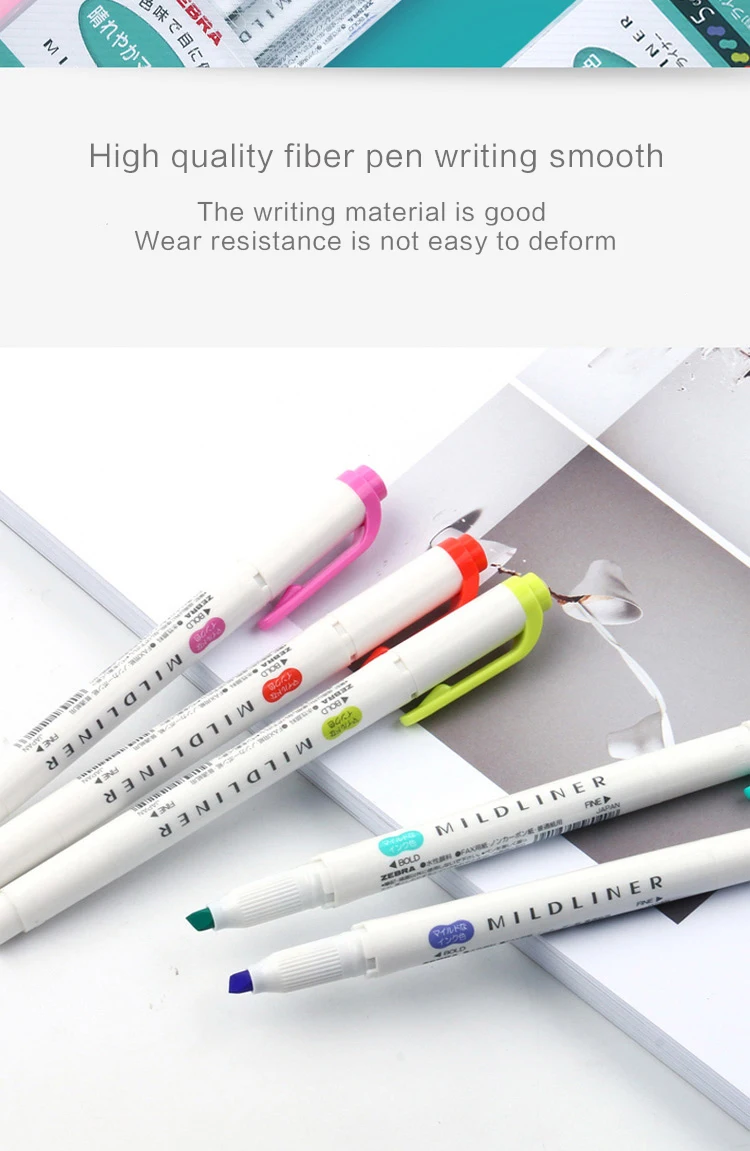 1 шт. японская Зебра mildliner color wkt7 Милая двойная головка флуоресцентная ручка маркеры цветные маркеры школьные принадлежности кавайи