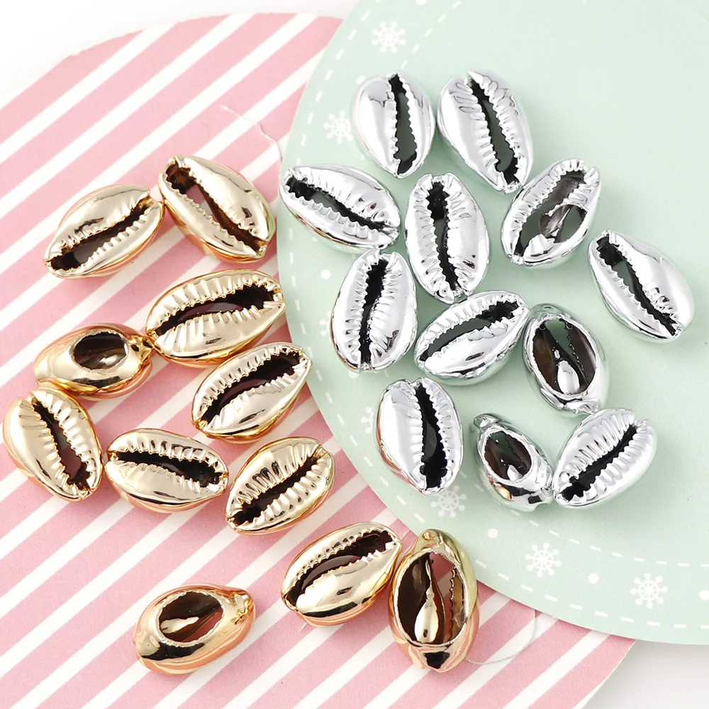 

30g Aquarium Beach Landscape Gold Plated Natural Seashells Decorations DIY Mixed Bulk Sea Shell Jewelry Crafts Wall Decor