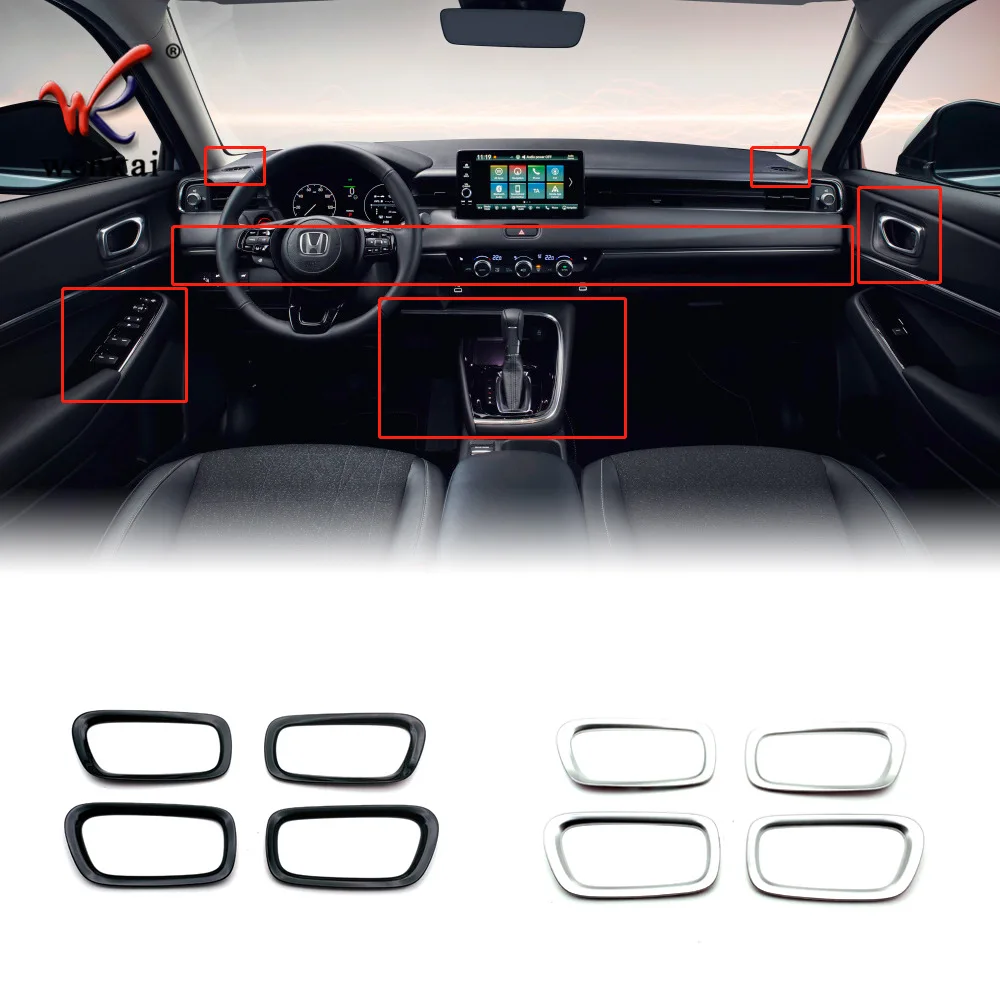 

Для Honda Vezel HRV HR-V 2021 2022 аксессуары для интерьера Дверная ручка рамка наклейка украшение ABS хром