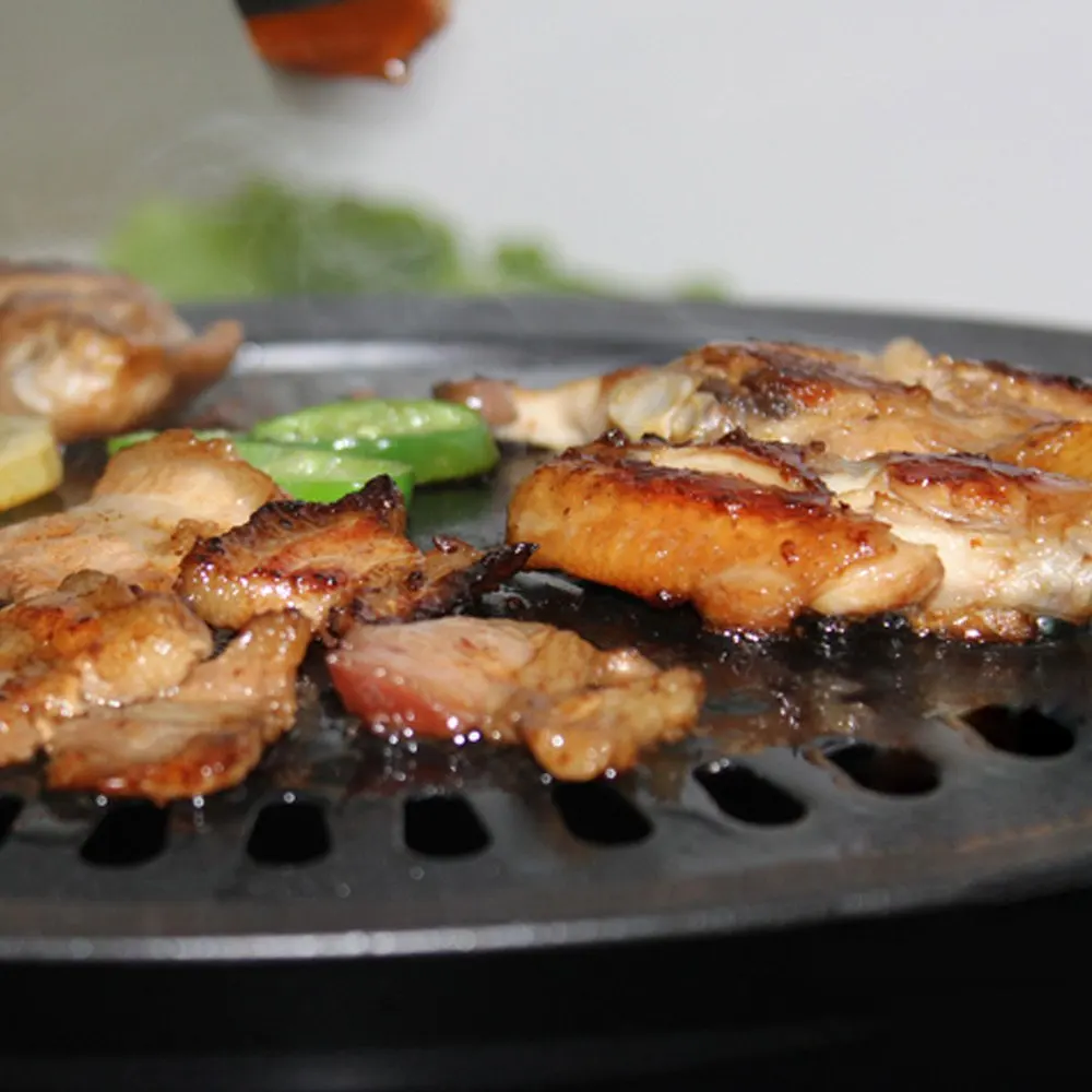 Антипригарная сковорода для гриля Рафинированный Утюг барбекю тарелка