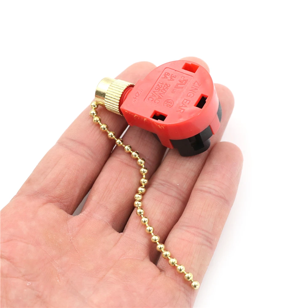 1pcs High Quality Durable ZE-268S1 Switch for Home Ceiling Fan Light Lamp Replacement Parts Pull Chain Control Switches Red |