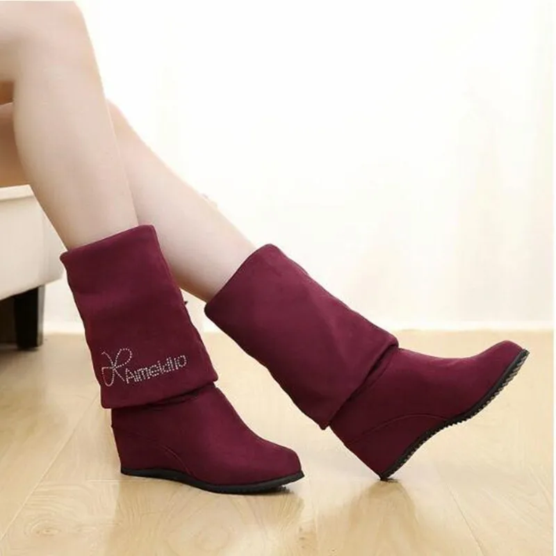 Сексуальные сапоги выше колена женские женская зимняя обувь модные замшевые на