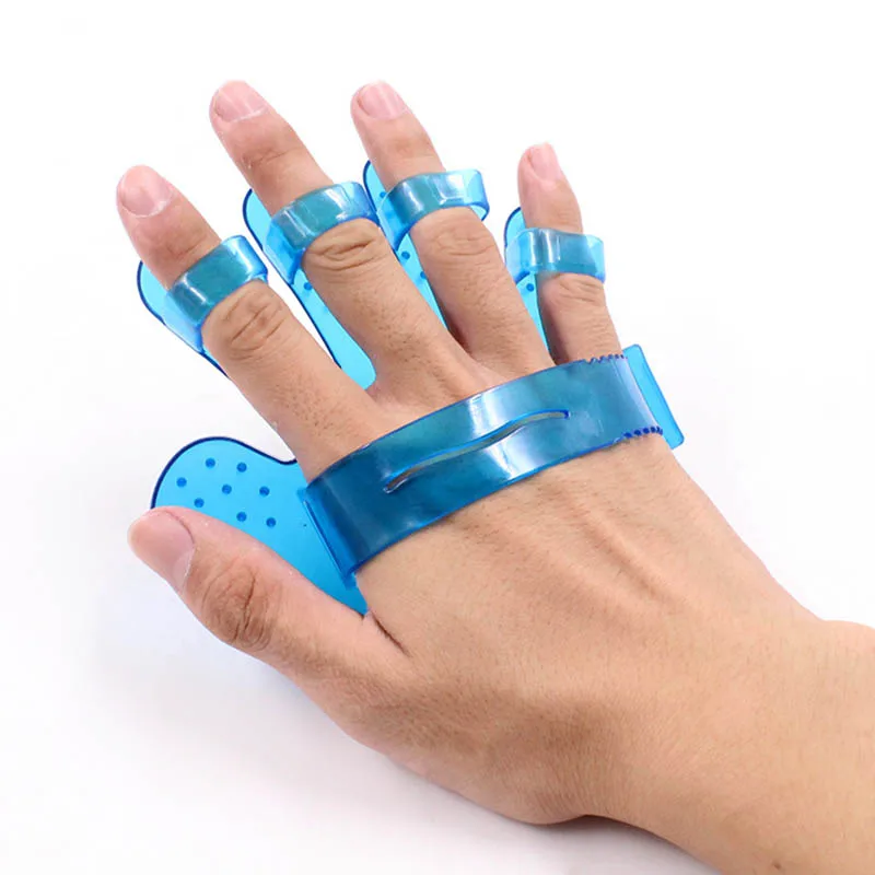 

Pet Palm Type 5-finger Brush Solid Color Silicone Pet Grooming Bath Massage Glove FBS889