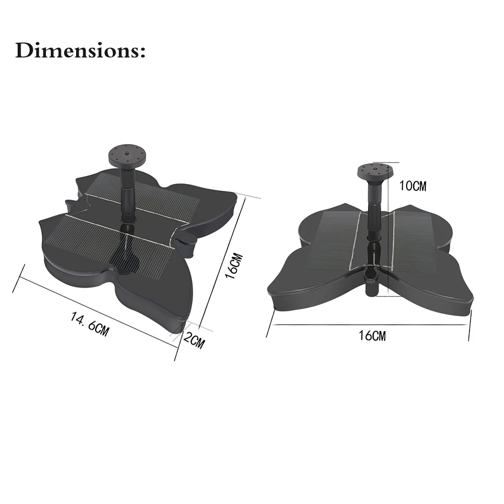 

Cute Solar Waterfall Sprayer Solar Waterfall Fountain With 4 Different Blowing Heads For Swimming Pool, Garden, Yard, Fountain