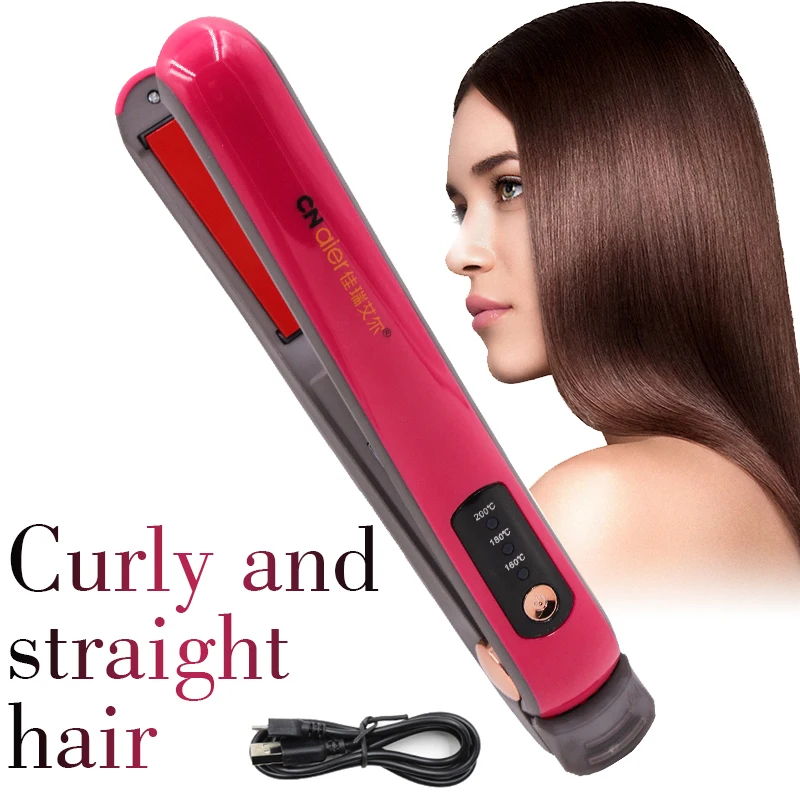 Multifunctional Hair Straightener Wireless Hair Curler Portable Hair Straightener Lazy Mini Home Stu