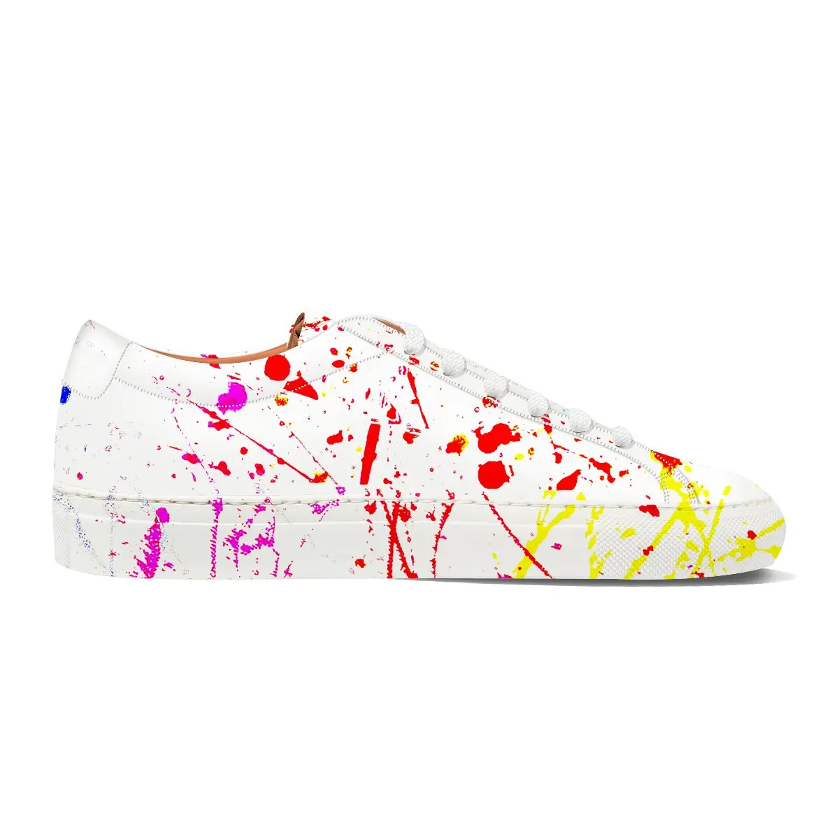 

Мужские дизайнерские кроссовки граффити, яркая эластичная белая классическая брендовая Роскошная обувь ручной работы из натуральной кожи ...