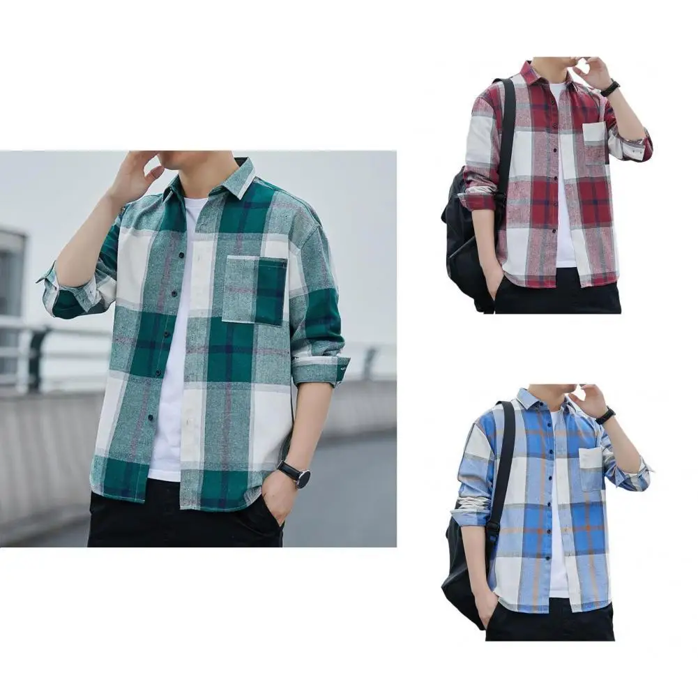 

Stylish Cardigan Shirt Long Sleeve Top Blouse Fashion Regular-length Lapel T-Shirt