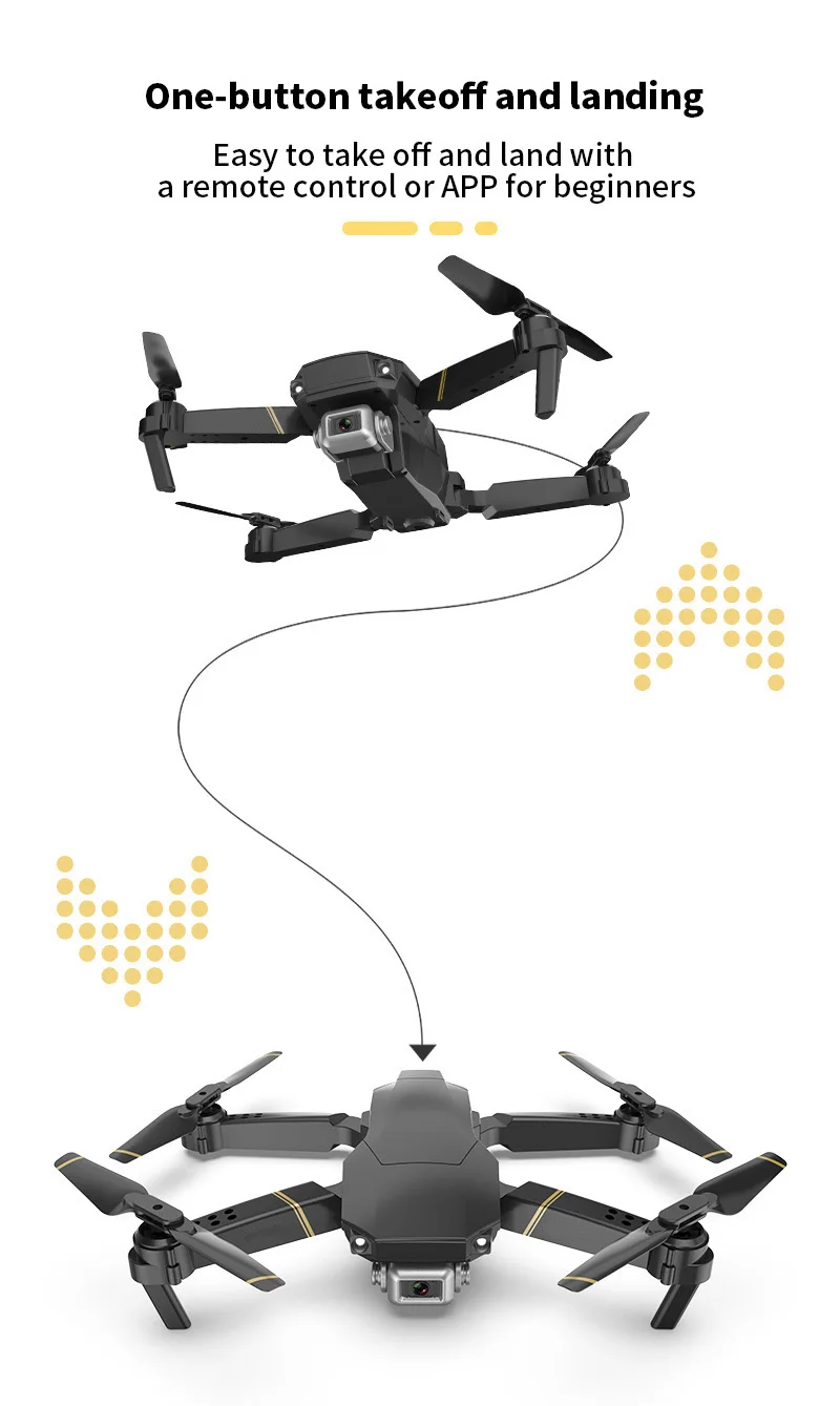 Радиоуправляемый Дрон с камерой HD 1080P FPV wifi высотный беспилотник selife вертолет складной Квадрокоптер оптический поток позиционирования Дрон