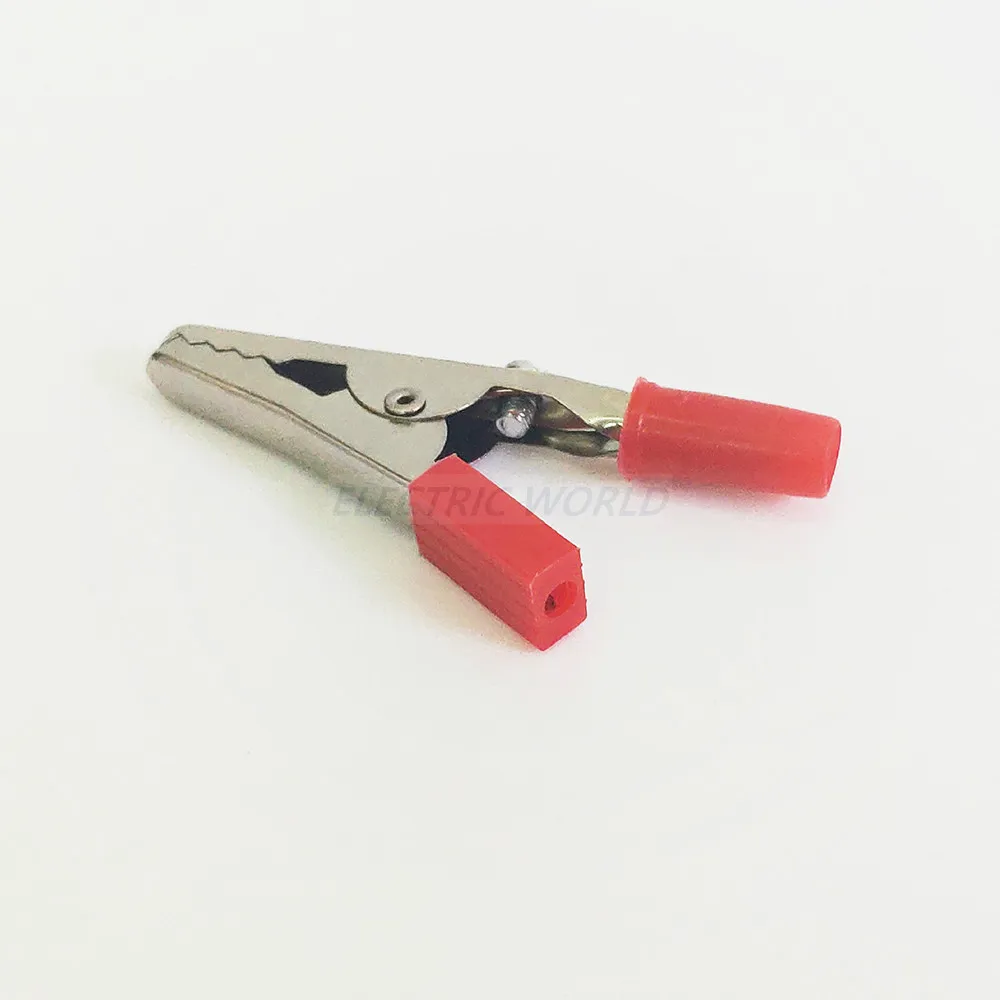 Зажимы типа крокодил 10 шт./лот зажим 50 мм тестовый зонд с пластиковой ручкой