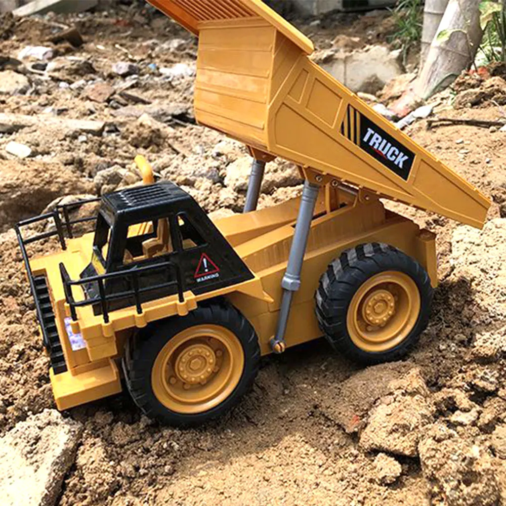 1:16 6CH 360 градусов вращения сплав ведро RC Экскаватор строительная машина игрушка с эффектом грузовики детская коллекция хобби игрушка