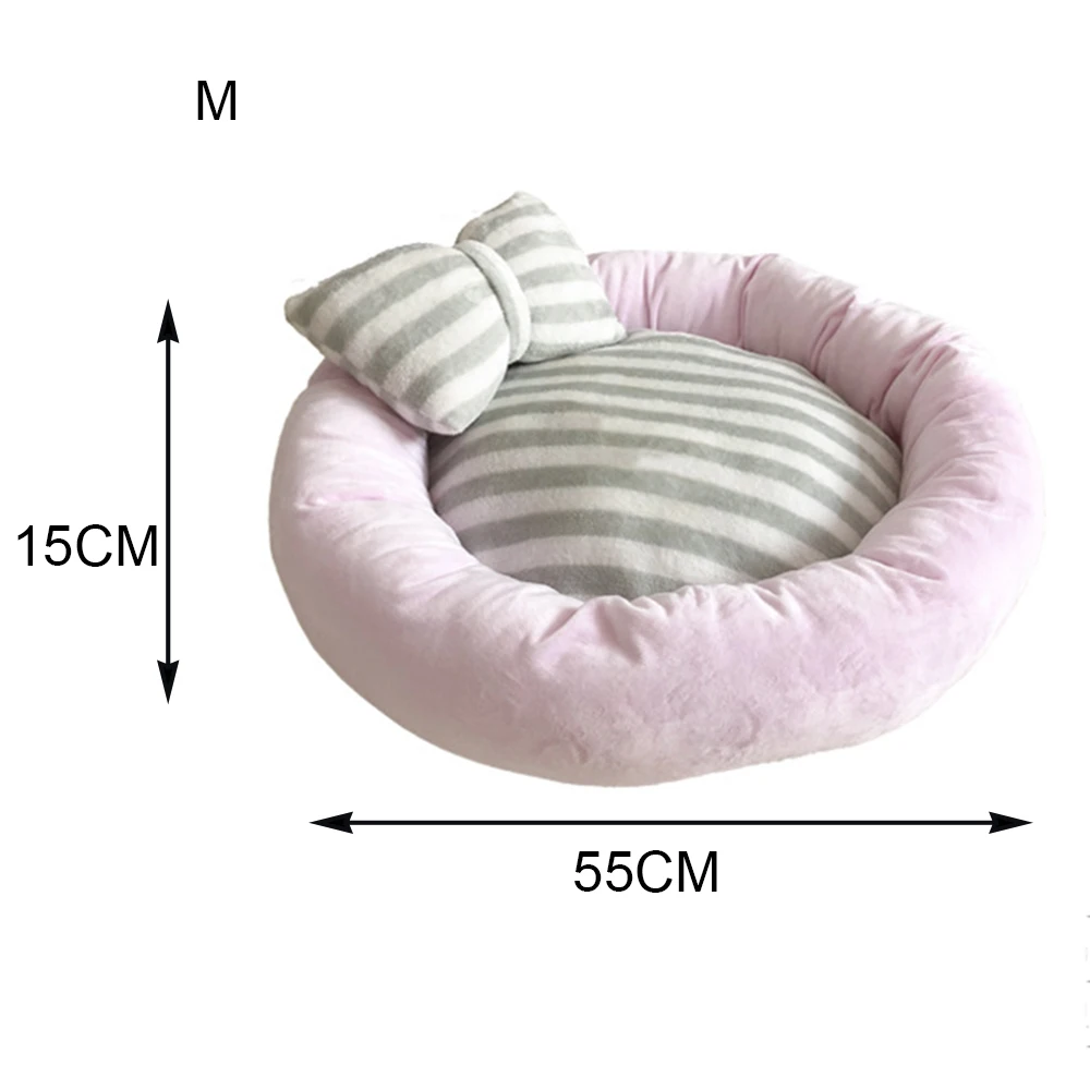 Теплая Лежанка для собаки круглая домашних животных маленьких средних больших