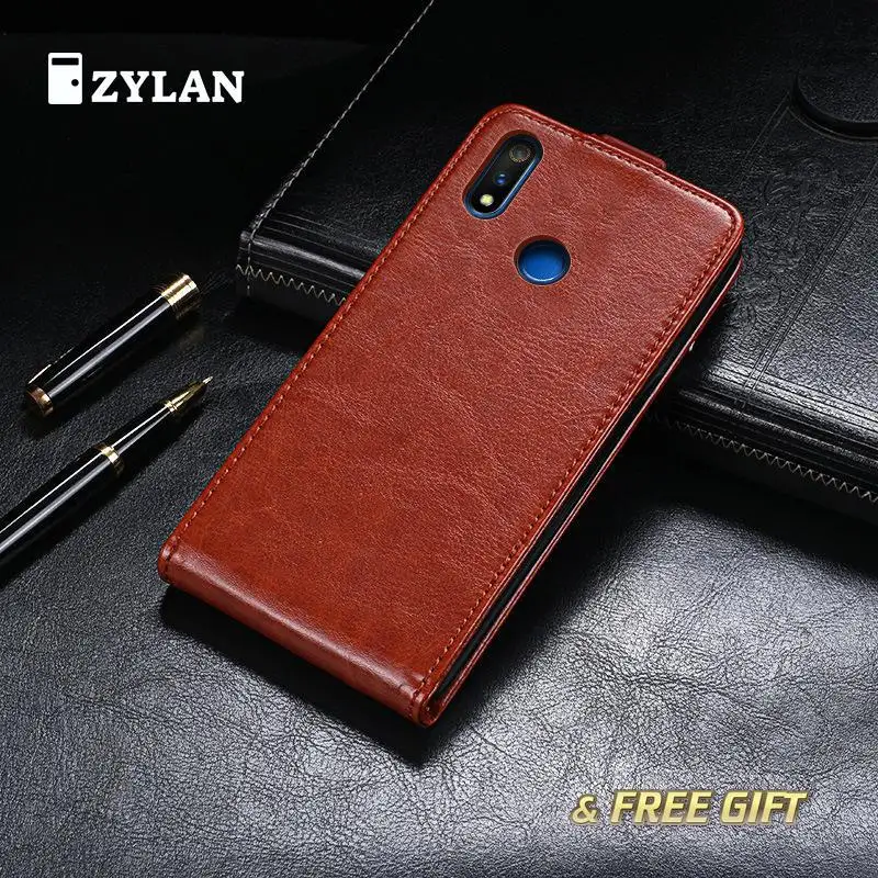 ZYLAN вверх и вниз для OPPO Realme 3 Pro Чехол кошелек Флип Бизнес Кожаный чехол телефона
