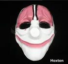 5 шт.лот, новейшая серия игр на тему, пластиковая старая голова клоуна, флаг, красная голова, товары для маскарада, маска ужаса на Хэллоуин, маска Payday 2