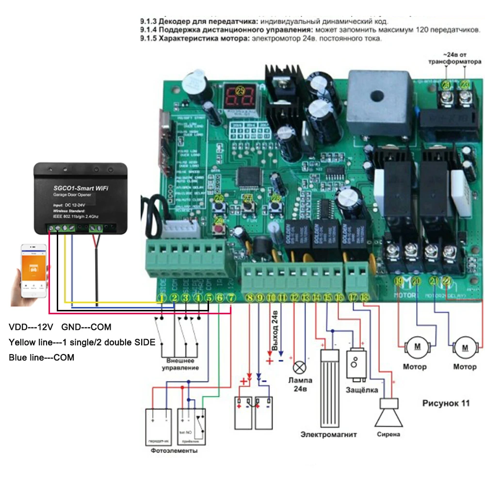 Universal Garagem Porta Abridor Receptor, WiFi Receptor