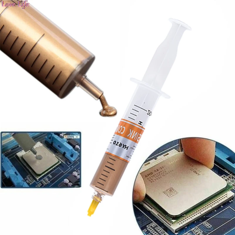 

1pcs High Performance Gold Thermal Grease CPU Heatsink Compound Paste Syringe