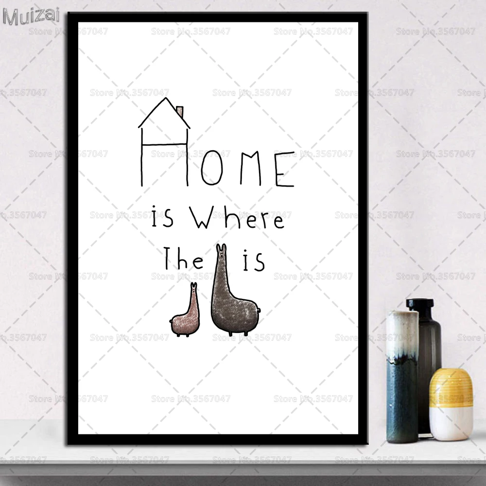 Персонажей из аниме плакат овец аквариумных рыб милые минималистское полотно