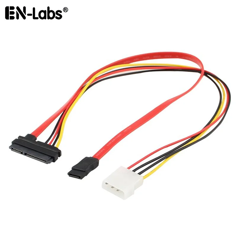 Комбинированный кабель SATA Data Powr 22P 15 7pin к 3 & Molex 4pin IDE SSD Кабель адаптер III w/ 4 pin