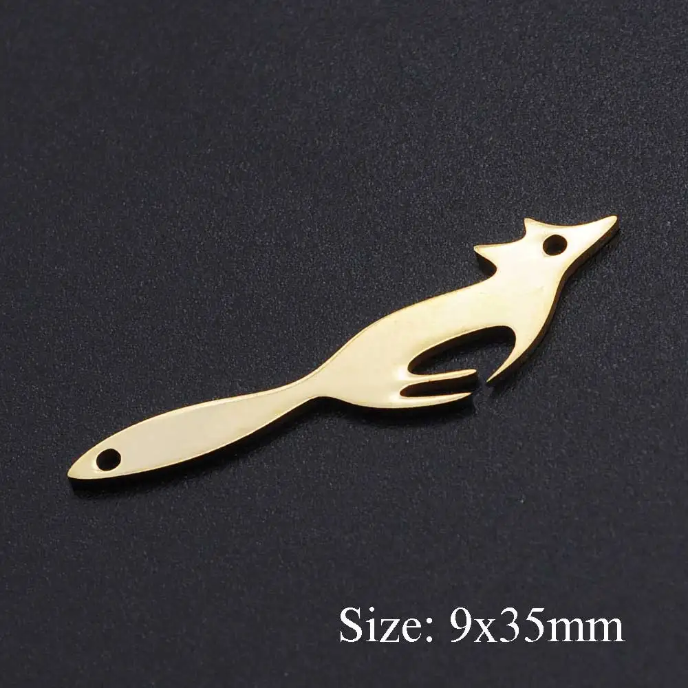 5 шт./лот 100% подвески из нержавеющей стали в форме лисы оптовая продажа никогда не